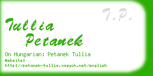 tullia petanek business card